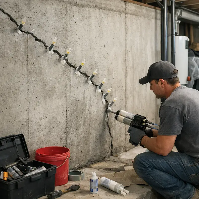 Basement Wall Crack Repair Frederick